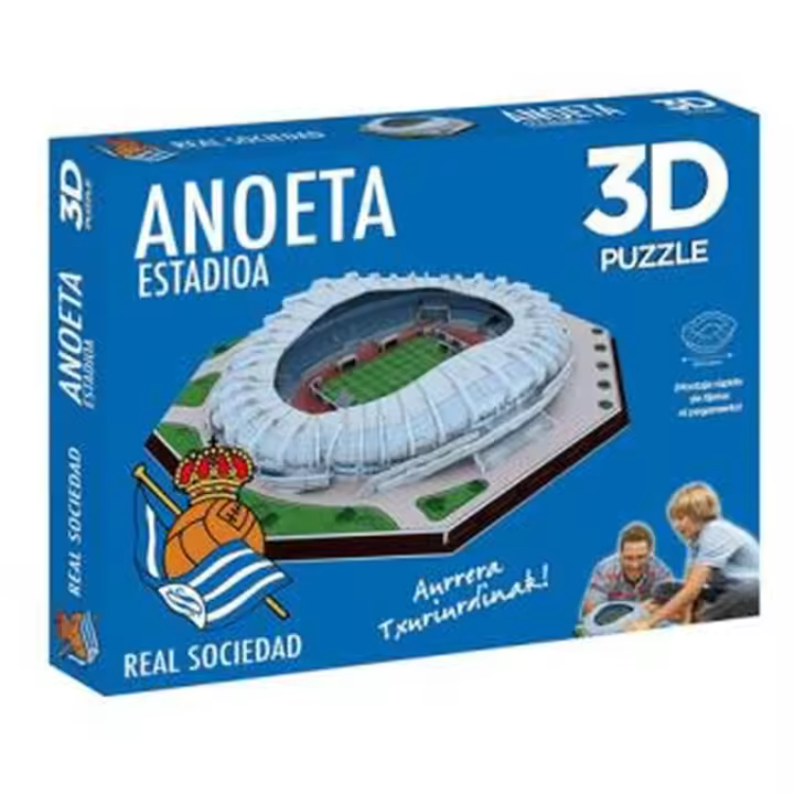 Puzzle 3D Estadio Anoeta Real Sociedad Licencia Oficial de 35 cm aprox - 1