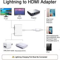 Adaptador Lightning To HDMI adaptador HDMI para iPhone iPad to TV Cable HDMI Adaptador to TV Converter de Pantalla de Sincronización para iPhone 14/13/SE/12/11/XS/XR/X/8/7 - details 2