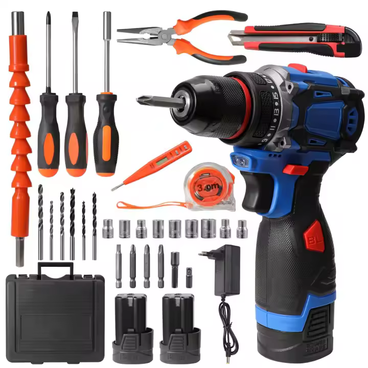 16.8V Rechargeable BrushlessElectric Drill Cordless Screwdriver Power Tools Set Household Maintenance Repair Rechargeable Lithium Battery - 1