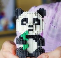 Linkgo Panda Modelo De Animal 390 Piezas Bloques De Construcción Mini Auto-Desbloqueables Para Niños Juguete Educativo De Artesanía DIY - details 1