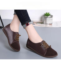 Zapatos De Mujer Nuevos 2024 Primavera Cuero Genuino Antideslizantes Planos Con Cordones Mocasines De Talla Grande Oxford Casual Para Mujer - details 9