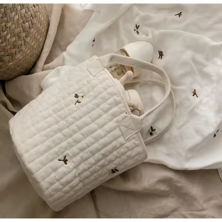 Bolsa de almacenamiento para cochecito de Bebe, biberón, pañal, Acolchada, Bordada, portáthil, 2021 - 1