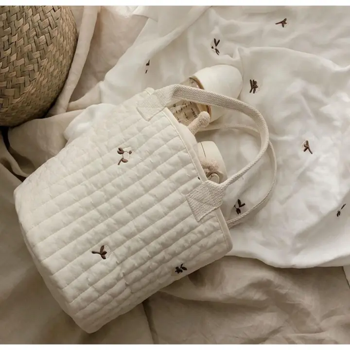 Bolsa de almacenamiento para cochecito de Bebe, biberón, pañal, Acolchada, Bordada, portáthil, 2021 - 1
