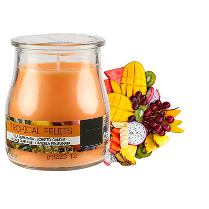 ZIMMY - Pack de Velas Aromáticas en Vasos de Yogurt de Cristal Reciclable - 24h de Cera Vegetal Perfumada - Hechas en España - 1