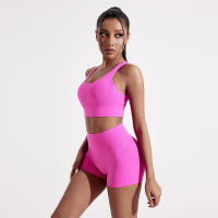Sujetador De Deporte Para Mujer En Color Sólido Con Palanca Cruzada Y Almohadillas De Pecho Transpirable Y Suave Para Gimnasio Yoga Fitness Entrenamiento Completo Y Correr - details 7