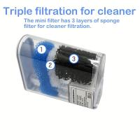 Pequeño Acuario De Escritorio Con Filtro De Cascada Silencioso Y Oxigenación Integrado Caja De Filtro De Pared Montada Para Circulación De Agua - details 5