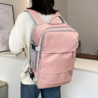 Mochila de viaje repelente al agua para mujer, carga USB para portátil con mochila escolar, con correa de equipaje, informal - details 16