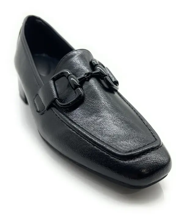 ZAPATO MOCASIN MUJER HEBILLA TACON - 1