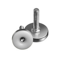 8Pcs Pie De Muebles De Acero Inoxidable Ajustable Con Base De Nylon Para Sofá Mesa Silla Armario Trabajar En Nivel - details 2