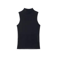Top De Hombros Descubiertos Para Mujer Cuello Alto Tejido Semi Transparente Estilo Y2K Aesthetic Grunge Moda De Los 90 - details 3