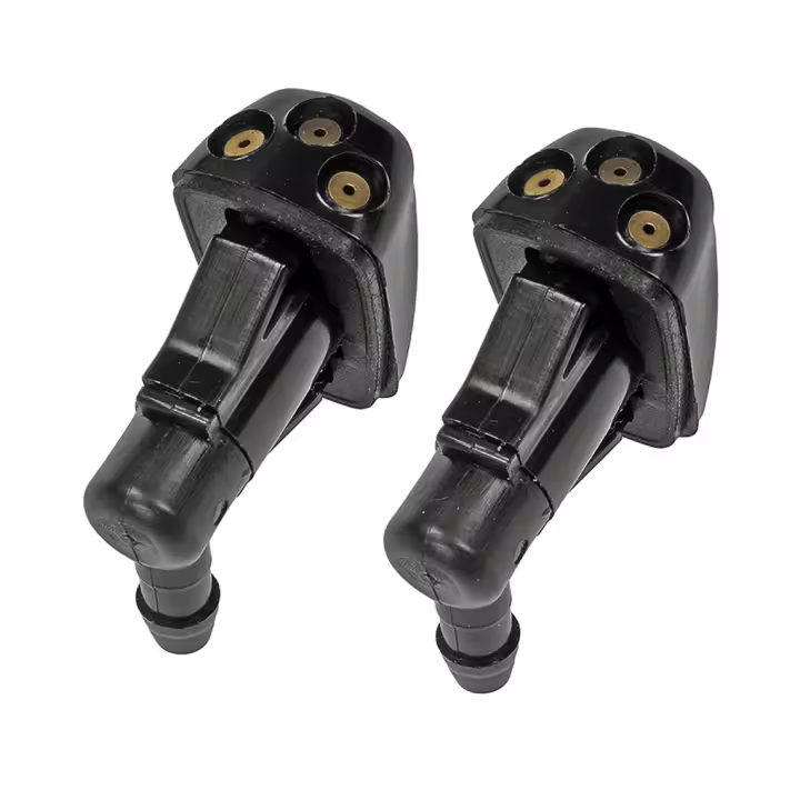 2Pcs Boquilla De Reparación Para Limpiaparabrisas De Coche Compatible Con La Mayoría De Los Modelos De Coches Doble Agujero Jet De Agua Para Limpiaparabrisas - 1