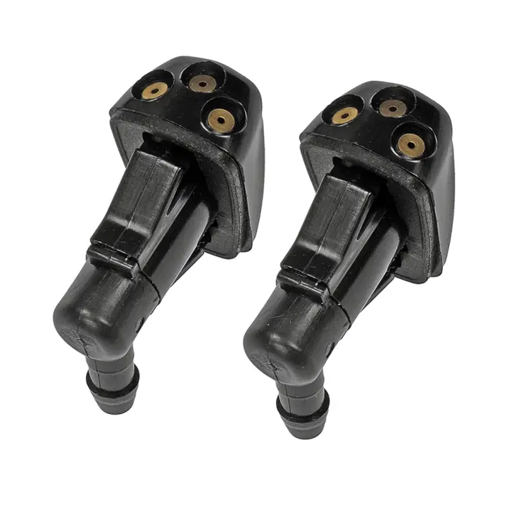 2Pcs Boquilla De Reparación Para Limpiaparabrisas De Coche Compatible Con La Mayoría De Los Modelos De Coches Doble Agujero Jet De Agua Para Limpiaparabrisas - 1