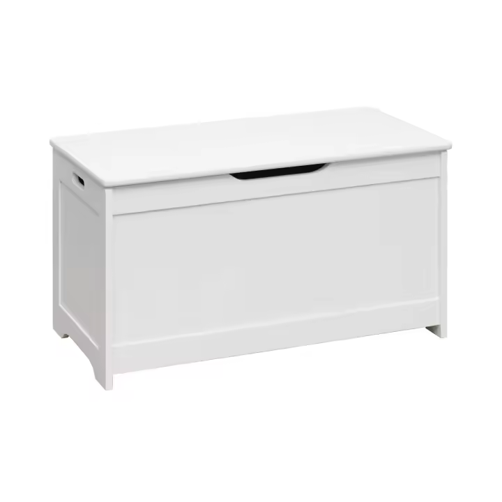 Rebecca Furniture Baúl de Madera para niños Sala Blanca - 1