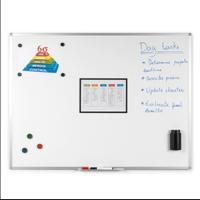Pizarra Magnética BoardsPlus - Superficie lacada borrable en seco - Tamaño 120 x 90 cm - Incluye Bandeja y Kit de Montaje en la Pared - details 0