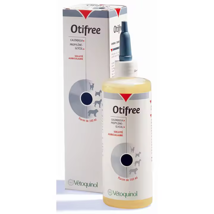 Otifree 160 ml limpiador auricular para perros y gatos Vetoquinol - 1