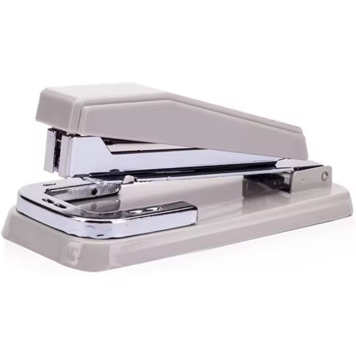 Grapadora de escritorio portátil para oficina, hogar y escuela, accesorio para aula o escritorio, grapadora antideslizante (blanca) - 1