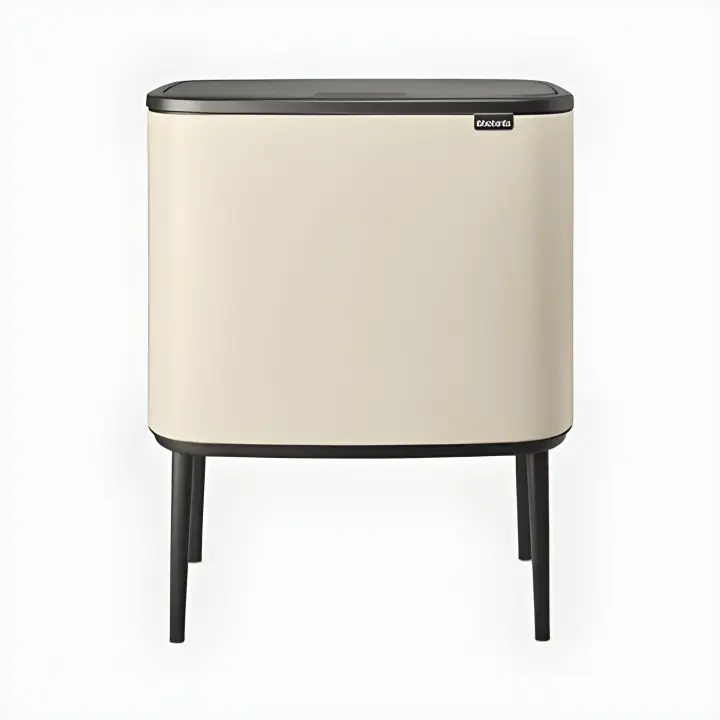 Brabantia 201585 Cubo de basura Bo Touch Bin, 11 + 23L, Beige suave - 1