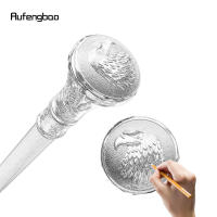 Varita De Caminar Con Relieve De Cabeza De Águila Blanca Y Lechuza Hombre Gentleman Tobogán De Moda 93cm Punta De Goma Material De Eje De Acero - details 1