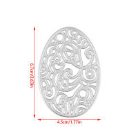 Cortadores De Metal Para Decoración De Pascua Conejos Conejitos Y Huevo Múltiples Uso En Scrapbooking Álbumes De Fotos Y Cartas DIY - details 2