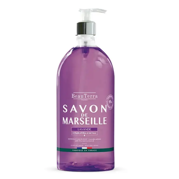 BeauTerra Jabón De Marsella Lavanda 1 litro - 1