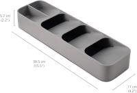Organizador de cubiletes compacto, bandeja para bolsillos de cocina, pequeña, gris - details 1