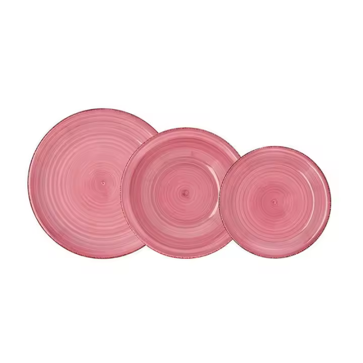 Vajilla Vita Peoni Quid 18 piezas gres rosa - 1