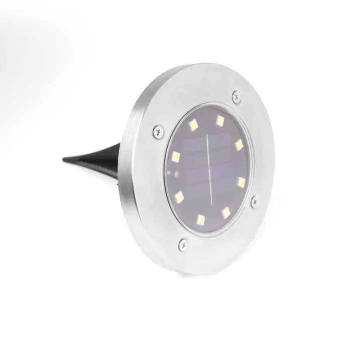 Luces Solares para Suelo, paquete de 12 Luces Solares para Exteriores, impermeable, 8 LEDs, iluminación de País con Energía Solar para Jardín, patio, chimenea de entrada - 1