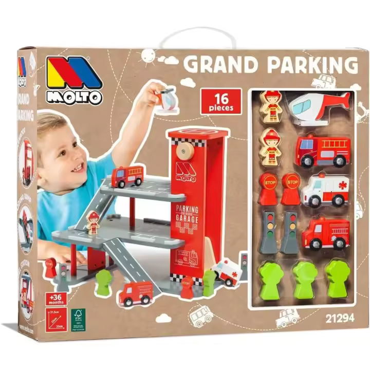Parking de Juguete de Madera Grand Parking Molto (21294) - 1