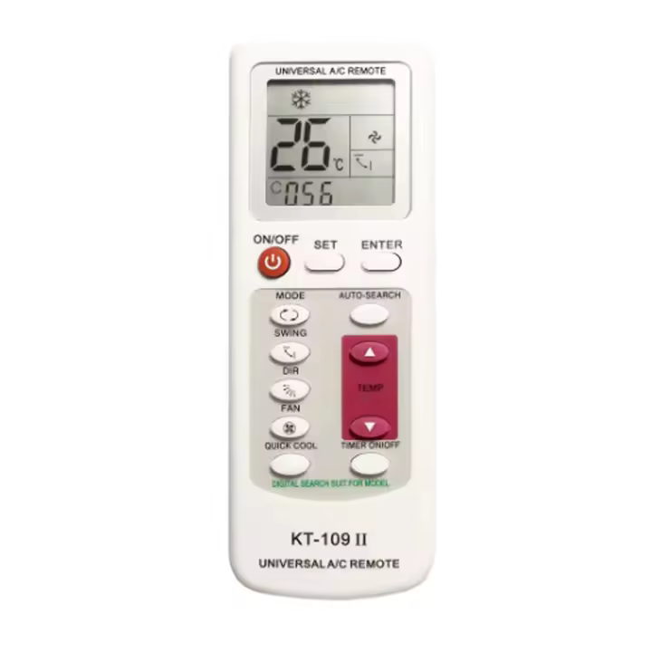 Nueva KT109II Control Remoto Universal Para Aire Acondicionado Pantalla LCD Con Base Reemplazo Compatible Con TV - 1