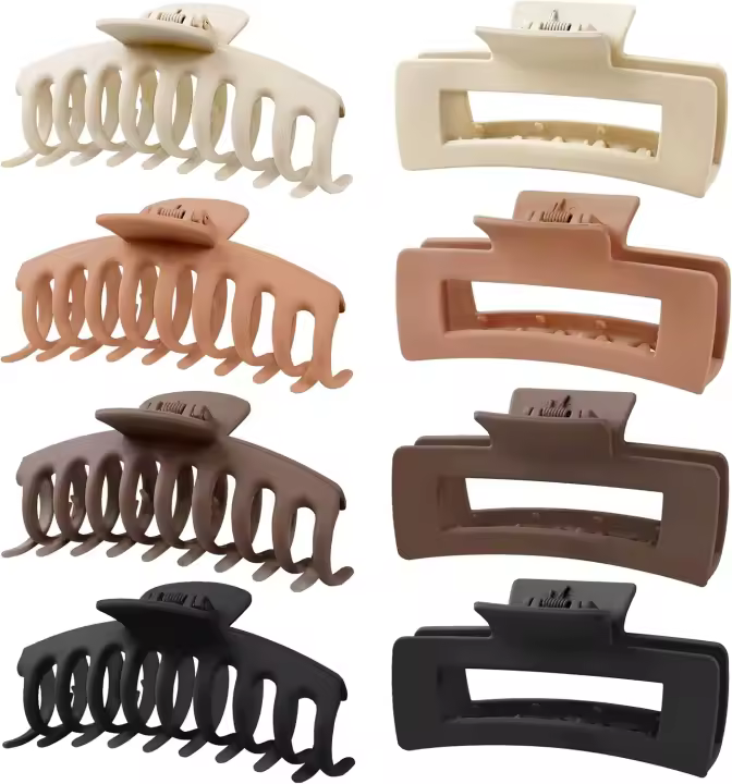pinzas para el cabello, grandes pinzas antideslizantes para cabello grueso, peinado de mujer - 1