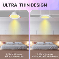 MoesHouse Downlight ZigBee 6W RGB Cambio De Luz Caliente Fría Compatible Con Alexa Google Home Control Remoto Tuya Luz LED Inteligente - details 8