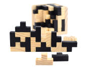 Rompecabezas 3D Cubo De Madera Educativo Juguete Creativo Interlocking Para Niños Juego De Desarrollo Inteligencia IQ Regalo - details 2
