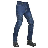 Pantalones De Motociclista Elásticos Y Rectos De Jeans Antideslizantes Nivel 2 Para Todas Las Estaciones Pantalones De Carreras Para Hombres Con Bolsillo Protector Integrado - details 13