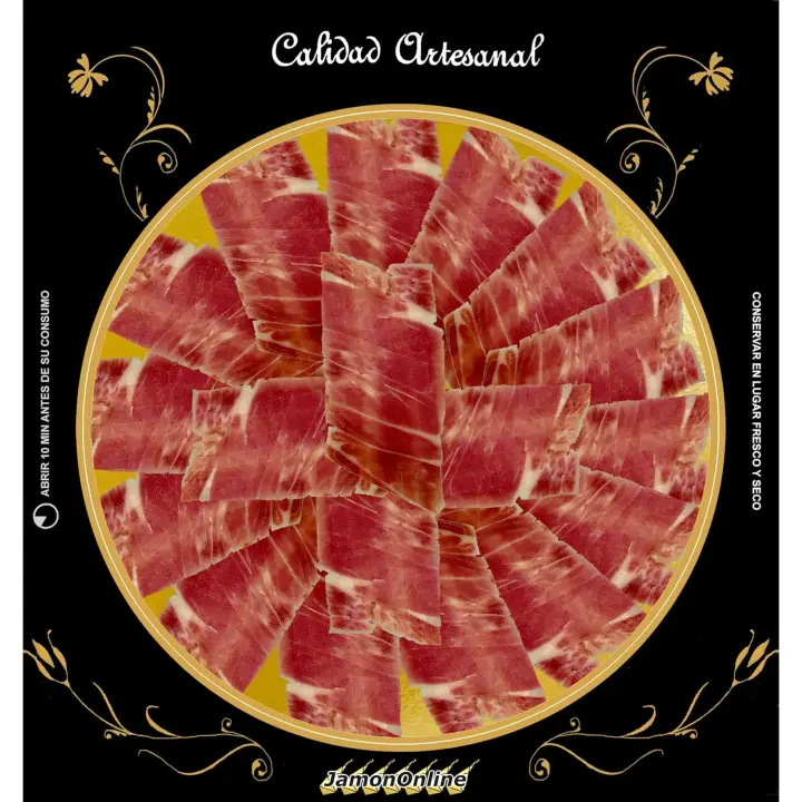 Lote Loncheado Ibérico en Plato Redondo, Jamón Ibérico, Lomo Ibérico, Chorizo Ibérico, Salchichón Ibérico. Cortado al Momento el Mismo Día Que Hace el Pedido. WikiMark - 1