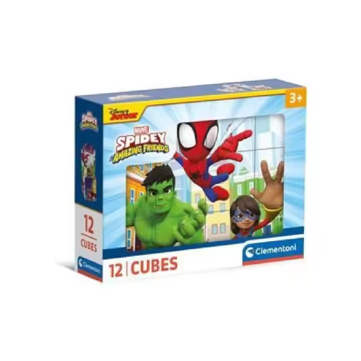 ROMPECABEZAS SPIDEY 12-CUBOS CLEMENTONI - 1