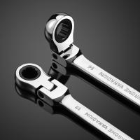 Llave De Eje Flexible Ratchete 1 Pieza Herramienta Métrica Para Auto Y Reparación Del Hogar Con Cabeza Plegable Y Doble Final - details 11