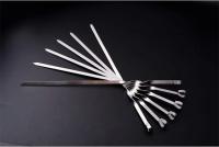 Brochetas De Barbacoa 55cm Con Mango Largo Para Shish Kebab Palas De Asado De Acero Inoxidable Y Palos De Madera Herramienta De Grill Al Aire Libre - details 11
