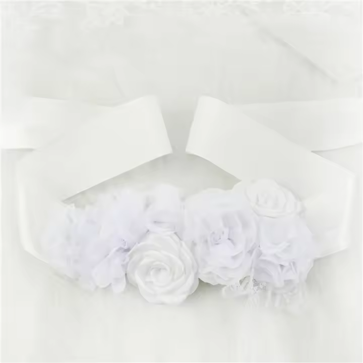 Cinturón De Encaje Con Flores Para Mujer Y Niñas Cinturón De Boda Con Diamantes Y Lentejuelas Para Vestido De Boda - 1