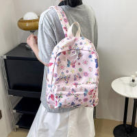Mochila Deportiva Para Mujer Con Estampado De Mariposas Y Flores De Nylon Gran Capacidad Moda Casual Para Camping Al Aire Libre Y Escuela - details 5
