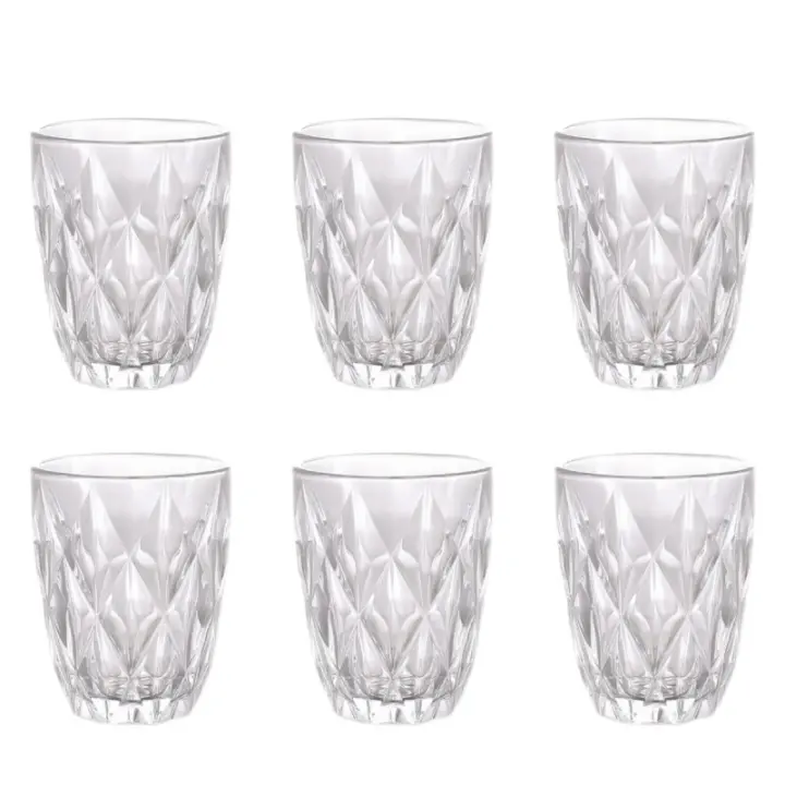 Set de 6 Vase de Colores de Cristales de 270ml - Productos de Vidrio de Alta Calidad - Apto para Use Diary - 1