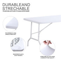 Mantel Rectangular Lavable Para Fiestas Al Aire Libre Y Camping Tamaño 4ft/6ft Elástico Y Ajustable Para El Hogar - details 3