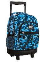 Mochila escolar con ruedas silenciosas, Trolley grande 44x36x24cm,mochila grande con doble compartimentos, Bolsillo frontal y lateral con red porta botella, Varios modelos, 45X35X22 CM - details 14