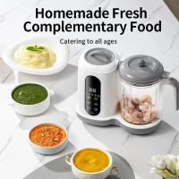 【🏰Corpus Christi】Triturador de alimentos para bebés 2 en 1, 1 litro de capacidad, 2 velocidades, automático, sin BPA, ideal para purés y alimentos infantiles, blanco - Incluye jarra graduada y cuchilla de acero - details 8