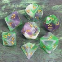 Juego De Dados Poliedros DND 7 Piezas Acrílico Colores Mezclados Y Brillo Juegos De Mesa RPG Souvenir Entretenimiento - details 22