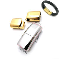 Cierre Magnético De Acero Inoxidable Para Pulsera De Cuerda De Cuero Hebilla De Joyería DIY Con Agujero Accesorios De Joyería - details 1