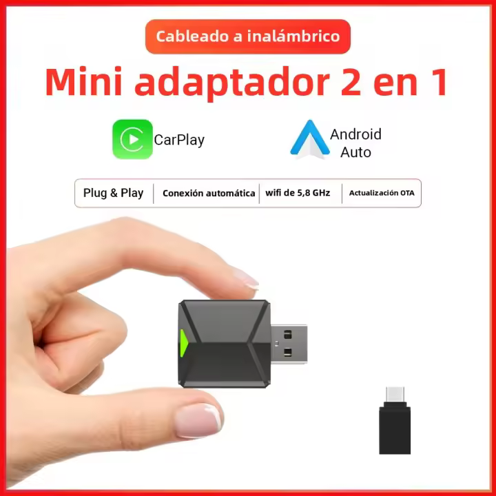 XUDA 2025 Adaptador Wireless CarPlay Android Auto Nuevo Mini Smart Box Universal Para Nissan Conectividad WiFi Rápida Plug And Play - 1