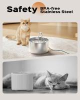 Fuentes de Agua para mascotas de Maple inoxidable, Grifo de bebida automático de metal para interiores para GATOS/Perros - details 3