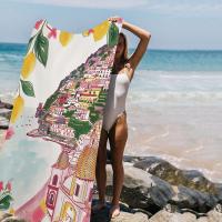 Toalla De Playa Microfibra Santorini Positano Amsterdam Absorbente Secado Rápido Suave Para Yoga Natación Resort Montañismo Tamaño 76x182 Cm - details 7