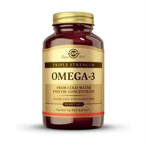 SOLGAR OMEGA-3 FISH OIL TRIPLE CONCENTRACION 50 CAPSULAS BLANDAS - 1
