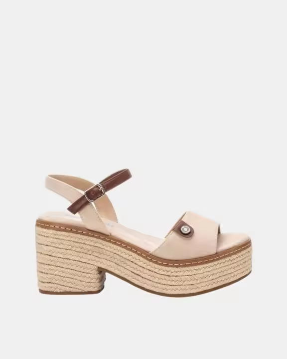 REFRESH 172578 Sandalias Abiertas Rafia Mujer Beige - 1